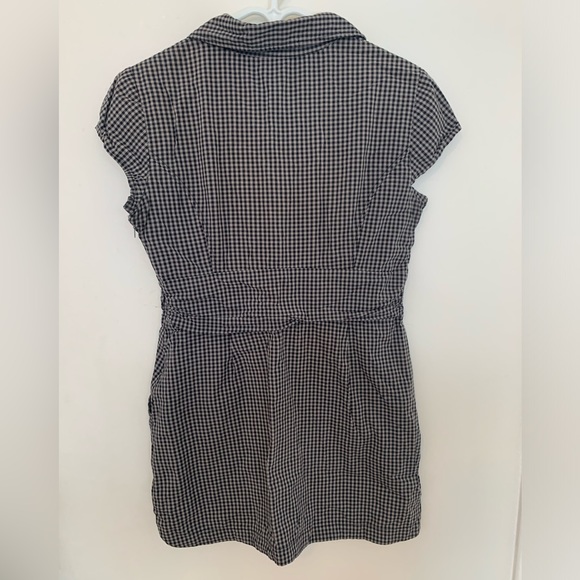 Dynamite Plaid Tunique With Ruches and Buttons at Font Chest with Pockets Size M - Picture 2 of 5